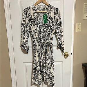 Inwear Abstract Wrap Dress 10, fit 6 or 8